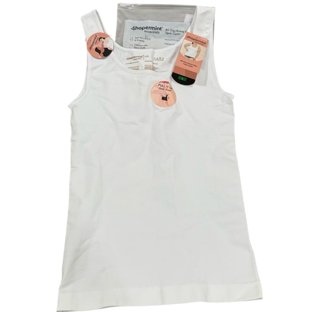 Shapermint Essentials All Day Every Day Tank Cami White Large NWT‎